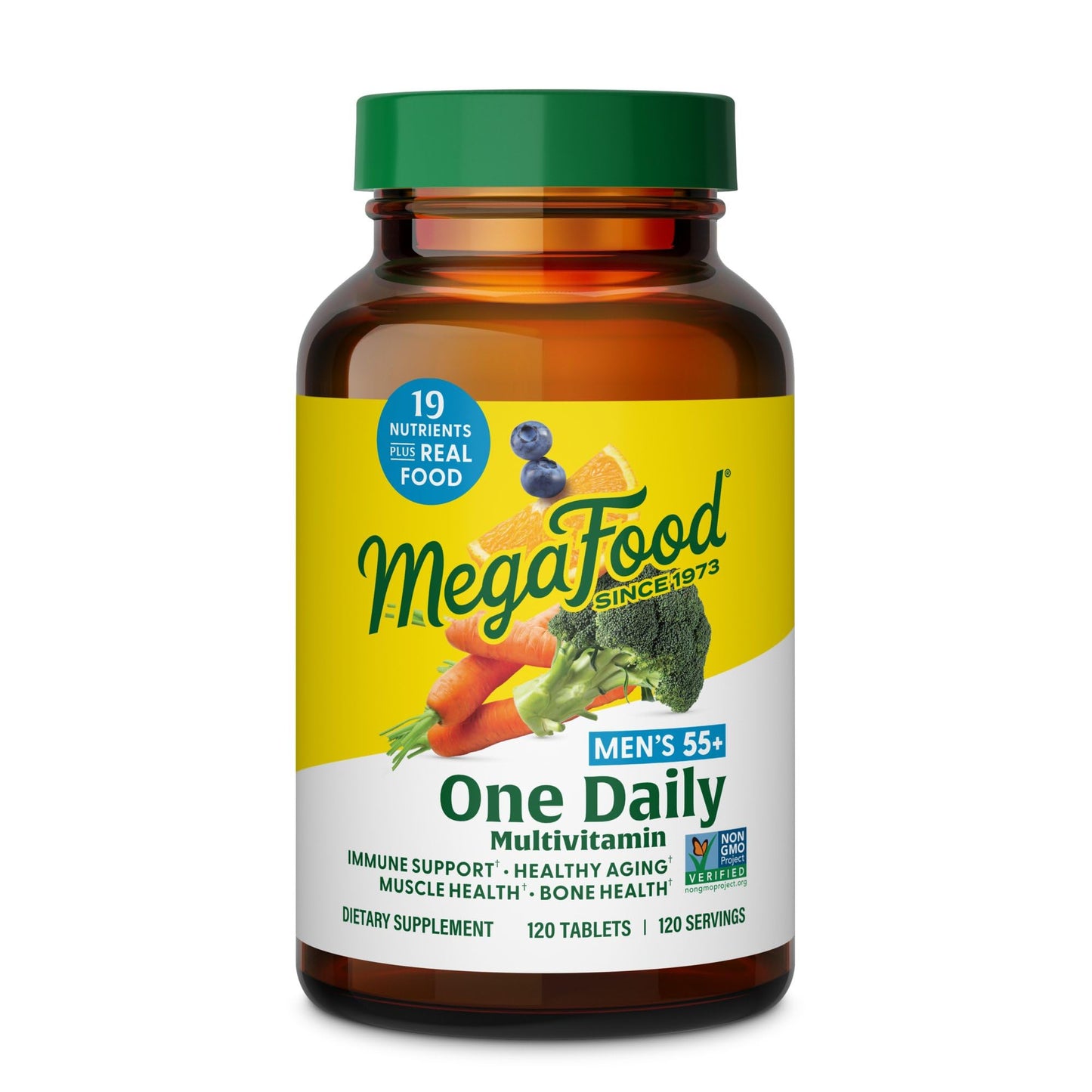 MegaFood Multivitamin for Men 55+ One Daily Mens Multivitamins, Methylated B12, Vitamin D3, C & Zinc MegaFoodBuy Supplements Australia