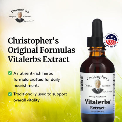 Christopher's Original Formulas Vitalerbs Extract, Nutrient-Rich Herbal Supplement, 2 oz Christopher's Original FormulasBuy Supplements Australia