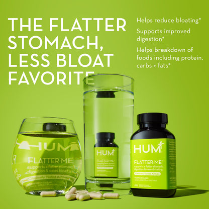 HUM Flatter Me Supplement for Daily Bloating - 18 Full Spectrum Digestive HUMBuy Supplements Australia