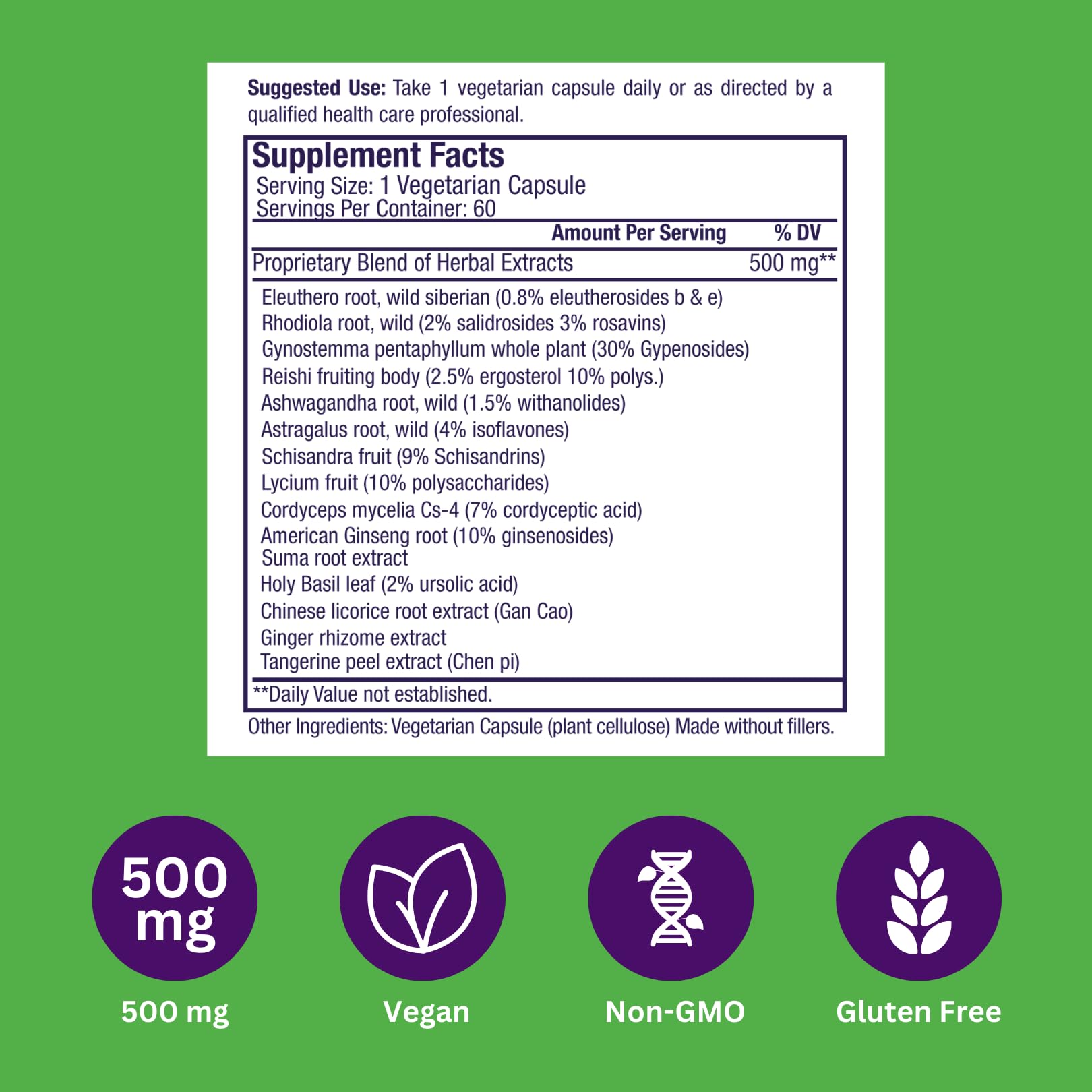 Paradise Herbs, Imperial Adaptogens, with Ashwagandha, Astragalus, Rhodiola, Proprietary Adaptogen Blend for Stress Support, Focus & Energy, 60 Vegetarian Capsules Paradise HerbsBuy Supplements Australia