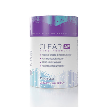Clear AF Clear Skin Supplement | Skin Barrier Hydration & Clear Complexion Support with Vegan Ceramides, Zinc, Vitamin D3, B6, Riboflavin & Thiamine | Vegan Capsules | 30-Day Supply Clear AFBuy Supplements Australia
