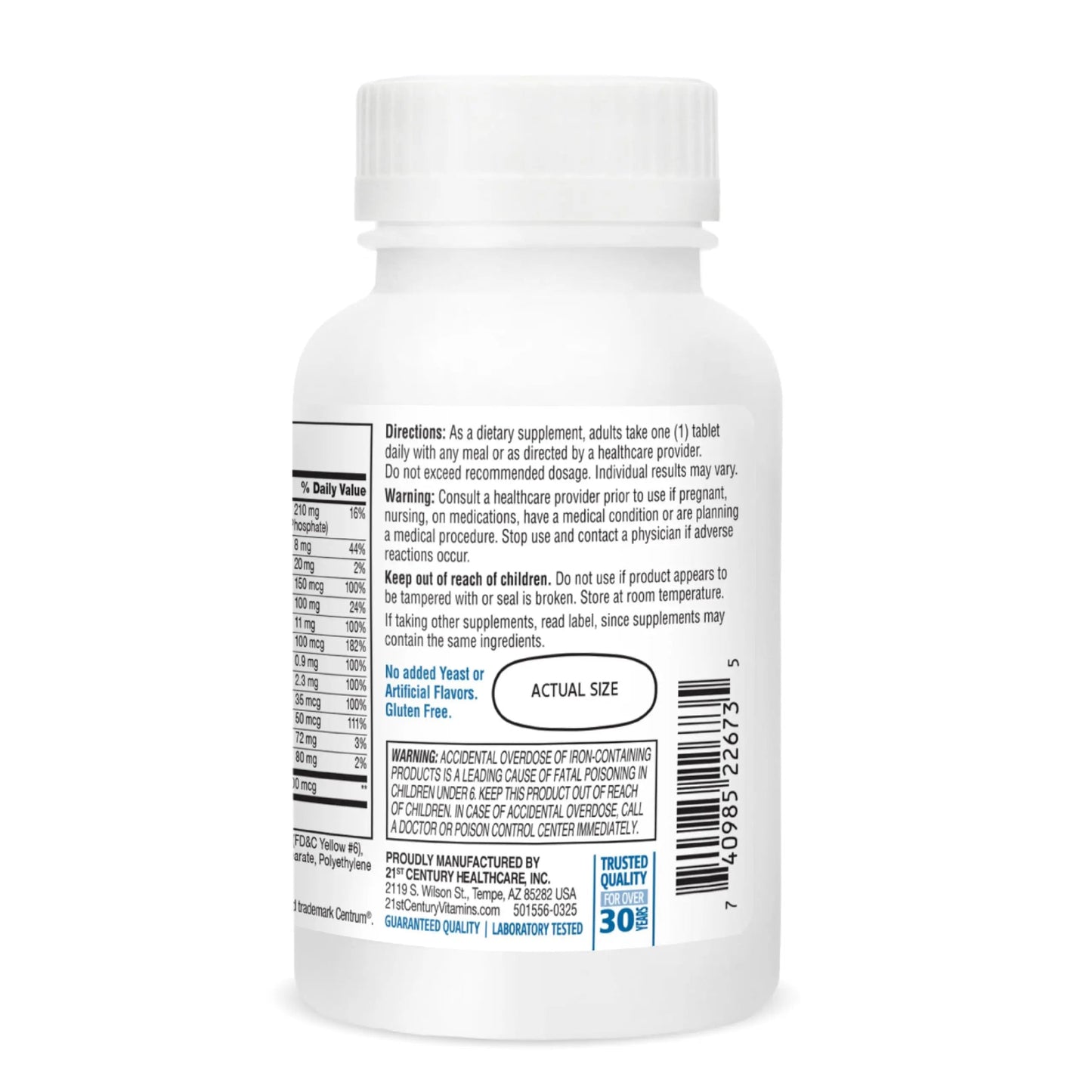 21st Century Sentry Men Multivitamin, 120 Count 21st Century