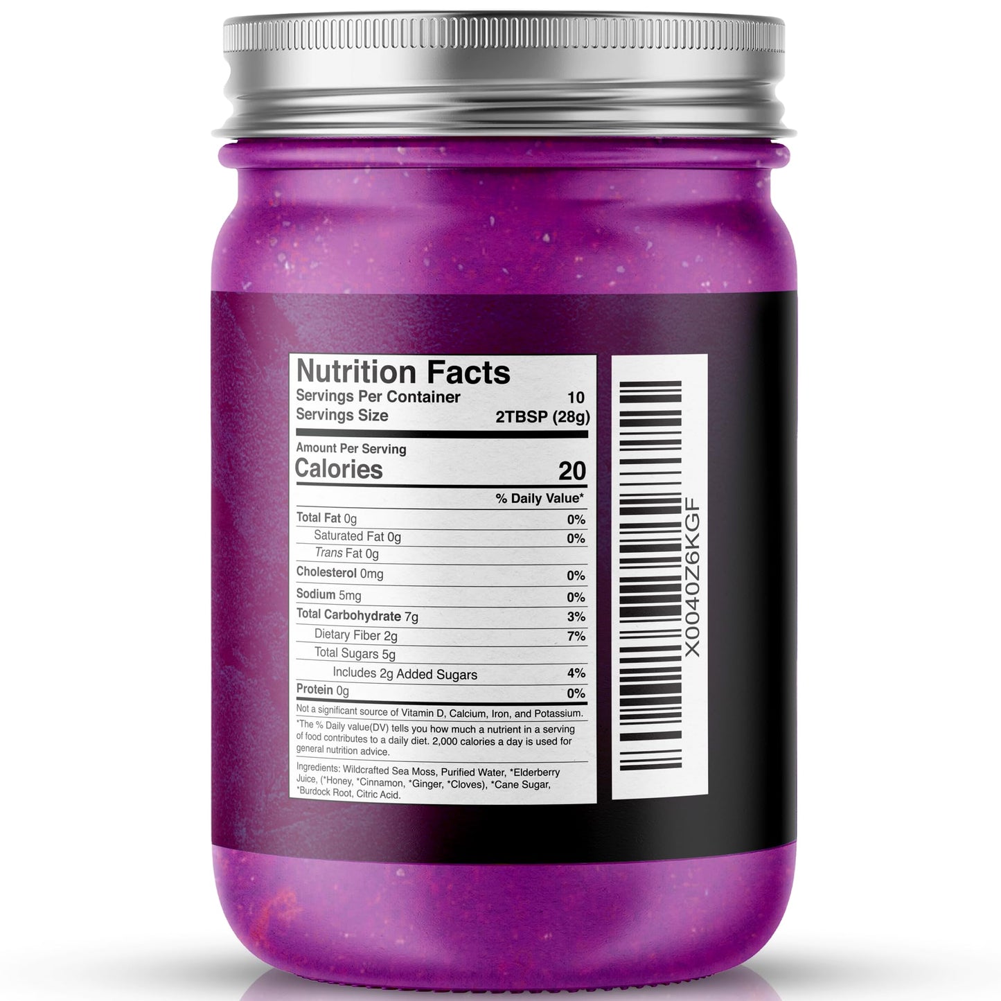 WELLNESS LABSRX Irish Sea Moss Gel Raw - Wildcrafted Superfood Seamoss Gel - Elderberry Flavor, Vitamin and Mineral-Rich from Pristine Caribbean Waters, Immune and Digestive Health Support - 10 oz. WELLNESS LABSRXBuy Supplements Australia