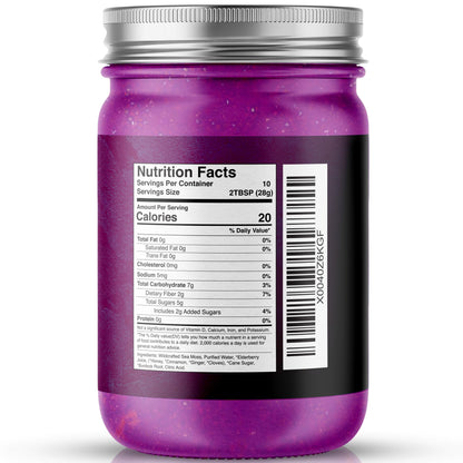 WELLNESS LABSRX Irish Sea Moss Gel Raw - Wildcrafted Superfood Seamoss Gel - Elderberry Flavor, Vitamin and Mineral-Rich from Pristine Caribbean Waters, Immune and Digestive Health Support - 10 oz. WELLNESS LABSRXBuy Supplements Australia