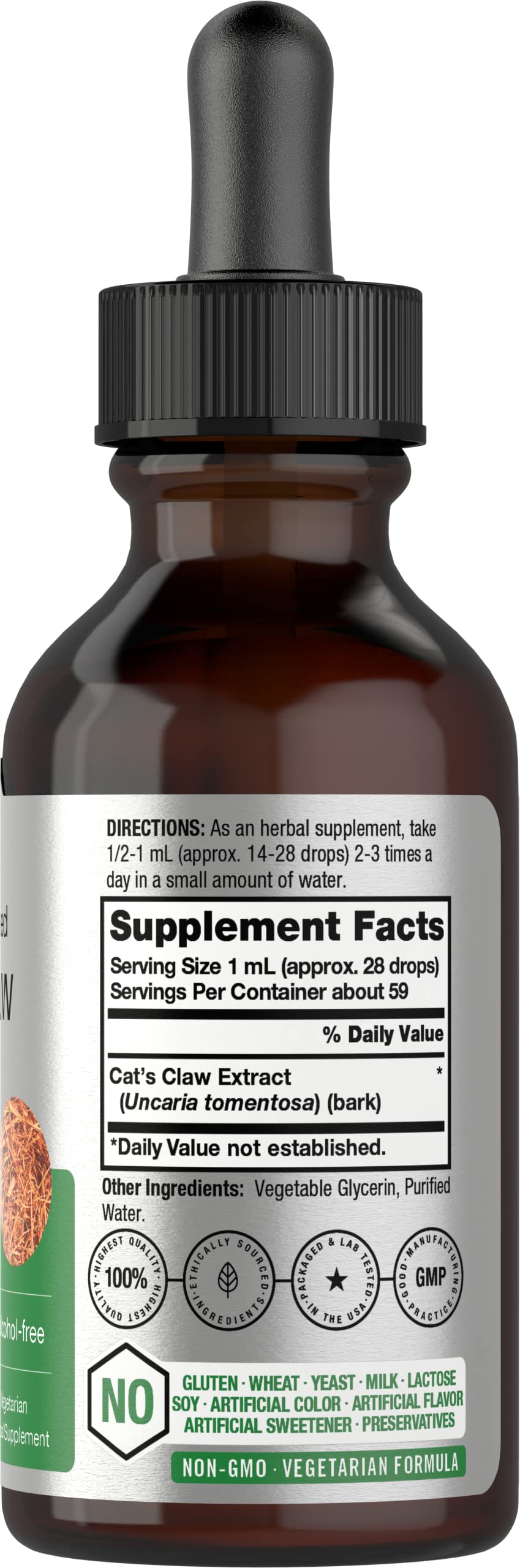 Cats Claw Herb Extract Tincture | 2 Fl Oz | Alcohol Free | Vegetarian, Non-GMO, Gluten HorbäachBuy Supplements Australia