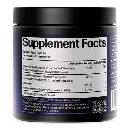 Doctor Formulated Triple Magnesium for Sleep, Calm & Relaxation with Chelated Magnesium Glycinate, L-Theanine, Passionflower & Evodia – Non-Habit, No Melatonin Magnesium Sleep Aid Support Supplement LIFE HAPPNS BE READYBuy Supplements Australia
