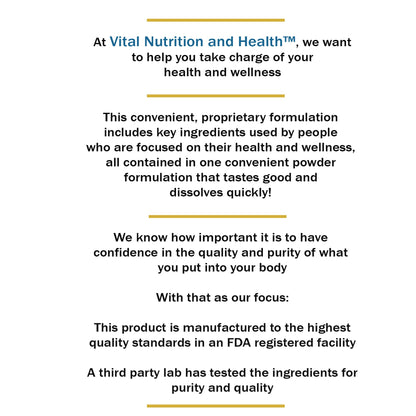 Vital Nutrition and Health All-in-One Powder: Protein, Collagen, Creatine, Resveratrol, Spermidine, Hyaluronic Acid, CoQ10 + Key Vitamins Vital Nutrition and HealthBuy Supplements Australia