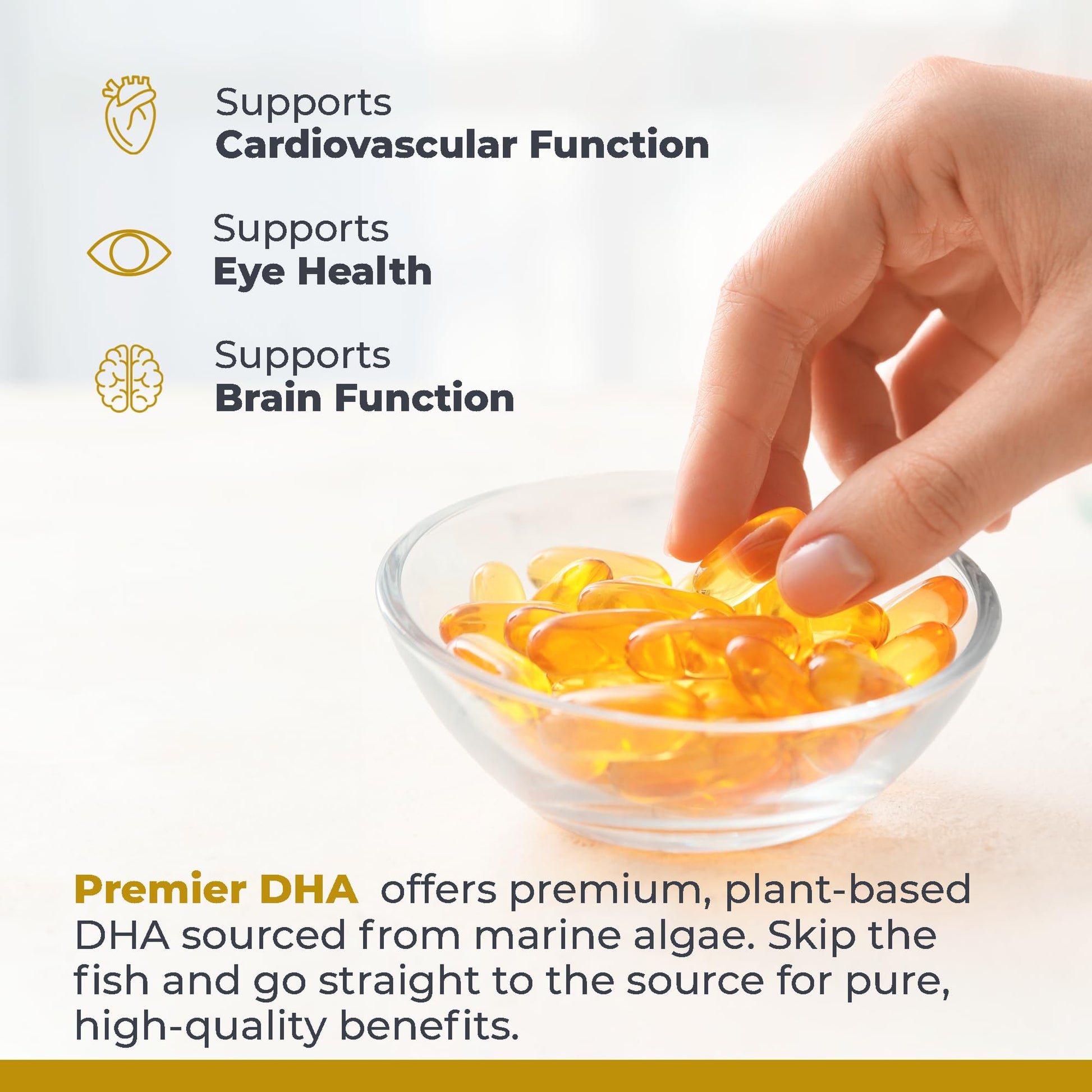 Premier Research Labs Premier DHA - Vegan DHA with Omega 3 Fatty Acids, Algae Based DHA for Women & Men, Natural DHA Supplement Suitable for Vegans- 60 Vegetarian Softgel Capsules Premier Research LabsBuy Supplements Australia