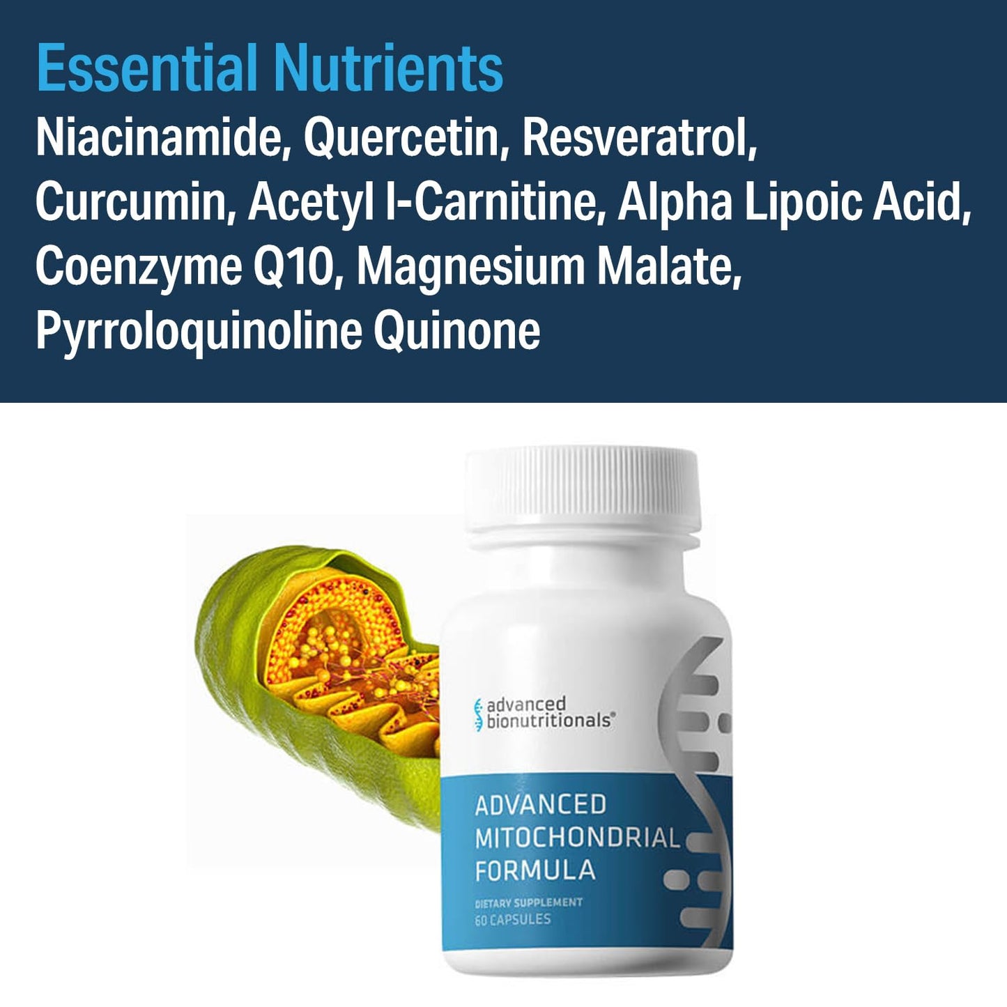 Advanced Bionutritionals – Advanced Mitochondrial Formula Support Supplement, Healthy Aging, Repair, Energy Optimizer with CoQ10, PQQ, Alpha Lipoic Acid, Gluten Free, Vegan, Non GMO (60 Tablets) Advanced BionutritionalsBuy Supplements Australia