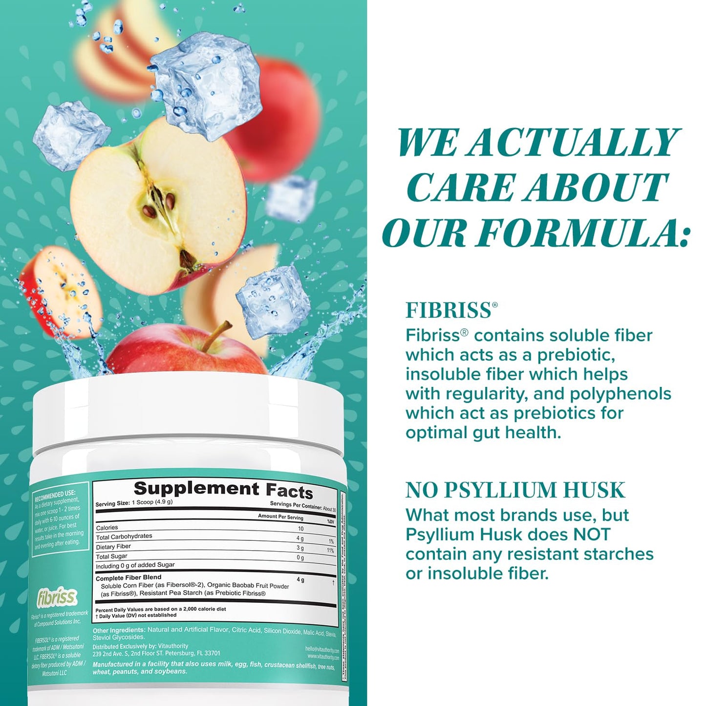 Vitauthority Prebiotic Fiber Powder Supplement - Healthy Gut Cleanse Detox for Women VitauthorityBuy Supplements Australia