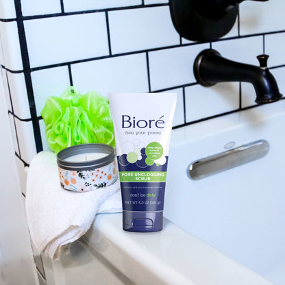 Bioré Pore Unclogging Scrub, Removes Excess Dirt and Oils, Face Scrub, with Salicylic Acid BioreBuy Supplements Australia