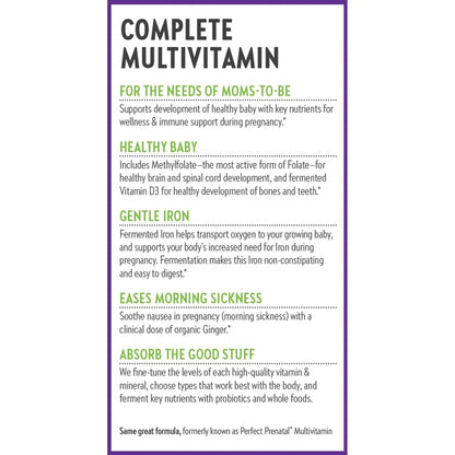 New Chapter Perfect Prenatal Vitamins, Organic Prenatal Vitamins, Non-GMO Ingredients for Healthy Baby & Mom - Folate (Methylfolate), Iron, Vitamin D3 New ChapterBuy Supplements Australia
