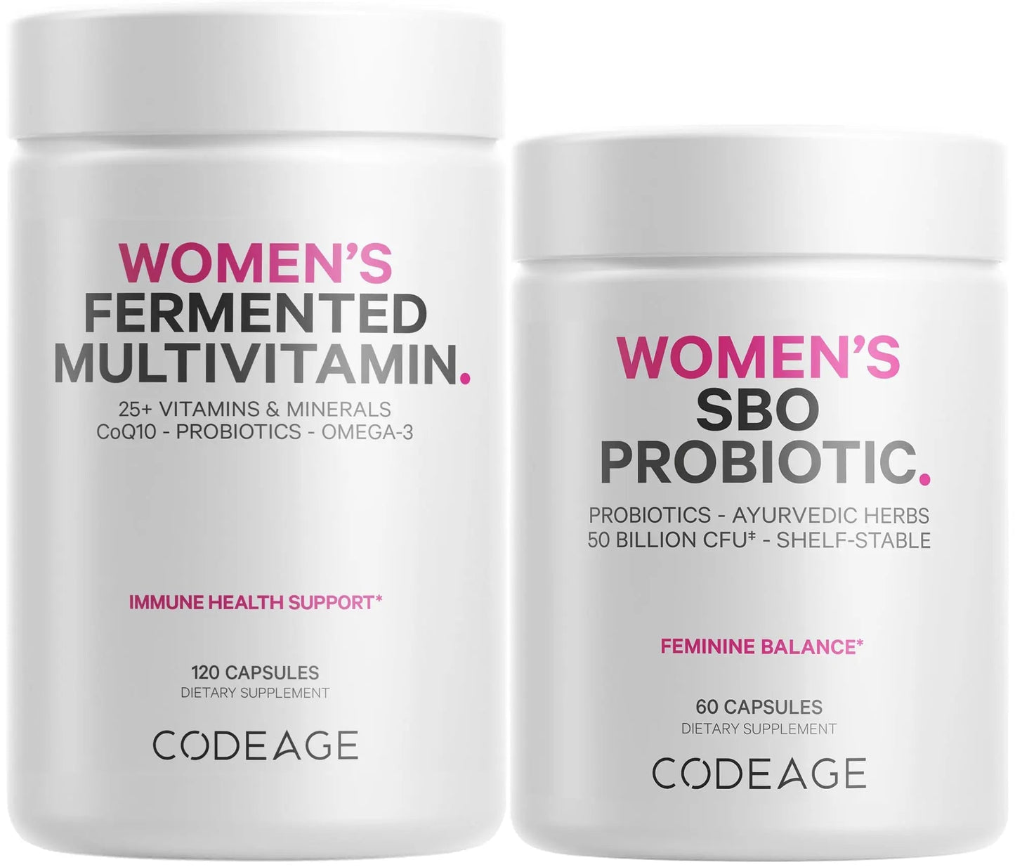 Codeage Women’s Multivitamin Bundle: Women’s Formula & Women’s Probiotic Daily Vitamins Codeage