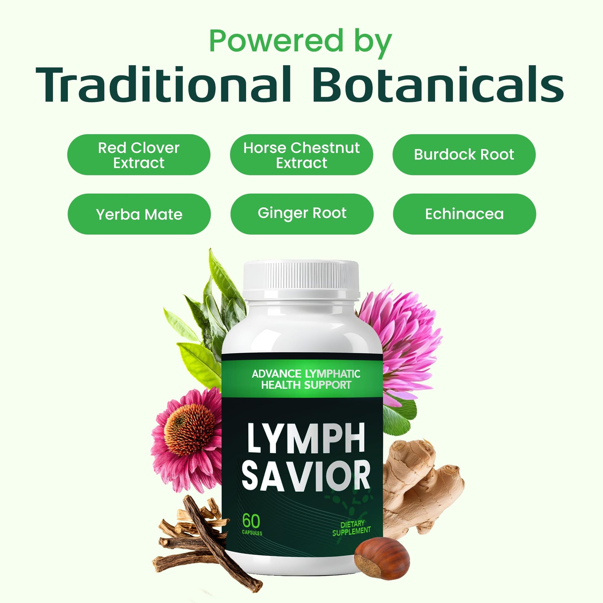 Lymph Savior - Plant-Based Lymphatic Support Supplement with Red Clover, Horse Chestnut & Burdock Root for Fluid Balance & Daily Wellness - Non-GMO, Made in USA - 30-Day Supply, 1 Bottle Lymph SaviorBuy Supplements Australia