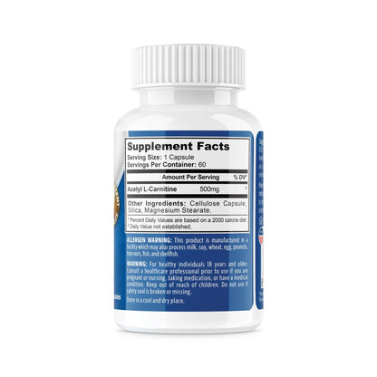 NeuropAWAY Elements Acetyl L-Carnitine 500mg 60ct Acid Resistant Capsules (60 500mg NeuropAWAYBuy Supplements Australia