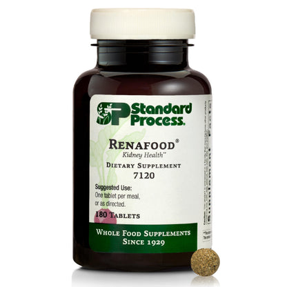 Standard Process Renafood - Supports Healthy Kidney Function & Antioxidant Activity - Contains Vitamins A - Non-Soy - 180 Tablets Standard Process Inc.Buy Supplements Australia