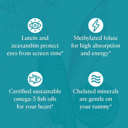Nutri-Rich Essentials Multi | Multivitamin Supplement with Fish Oil Omega-3 for Men and Women, Supports Energy, Immune Health Nutri-Rich