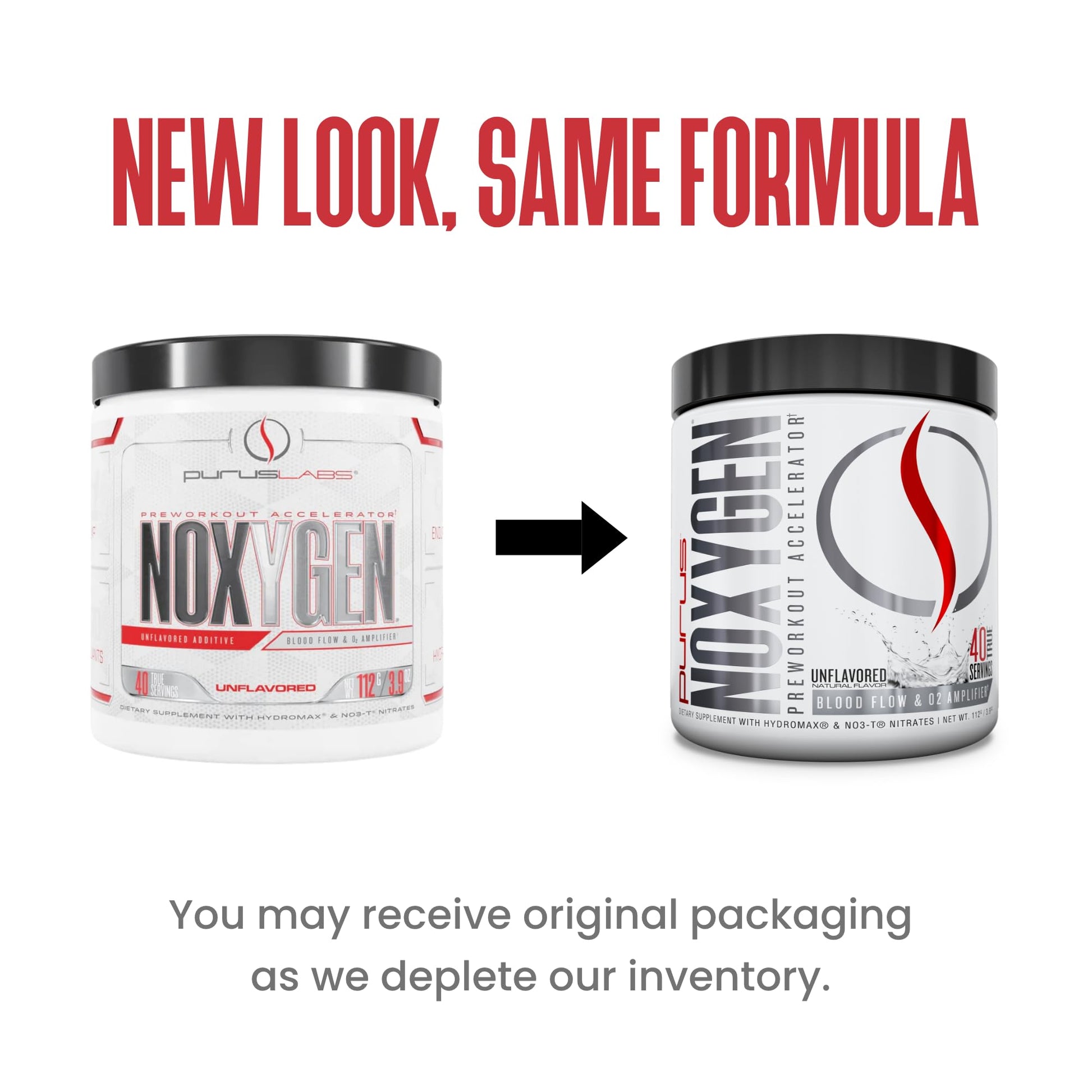 Purus Labs NOXYGEN Powder, 40 Servings (Unflavored) Purus LabsBuy Supplements Australia