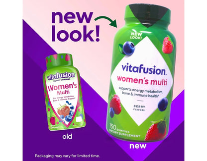 Vitafusion 150 Count with Vitamins A, C, D, E, B-6 and B-12 Womens Multivitamin Gummies, Berry Flavored Daily Vitamins for Women VitafusionBuy Supplements Australia