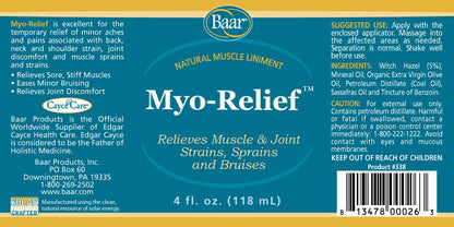 Baar Myo Relief, 4 oz. BaarBuy Supplements Australia