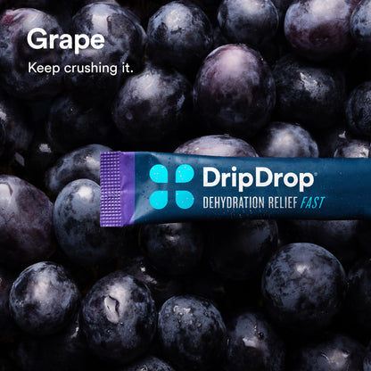 DripDrop Hydration - Electrolyte Powder Packets - Concord Grape - 32 Count DripDropBuy Supplements Australia