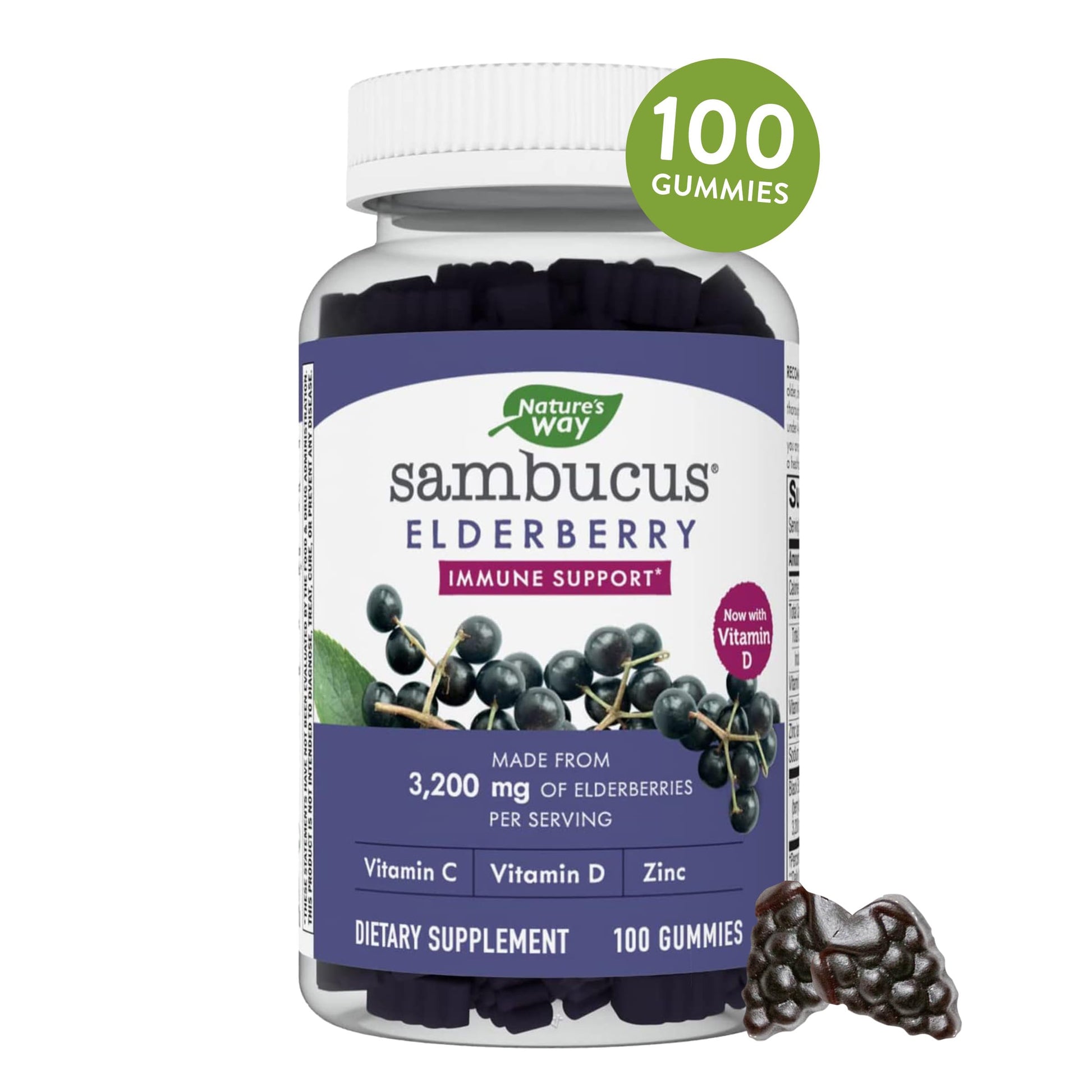 Nature's Way Sambucus Elderberry Gummies - Immune Support Supplement for Kids Nature's WayBuy Supplements Australia