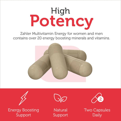 Zahler - Daily Multivitamin for Women & Men with Energy Vitamins, Minerals & Iron (60 Count) Kosher Men & Womens Multivitamins for Healthy Energy ZahlerBuy Supplements Australia