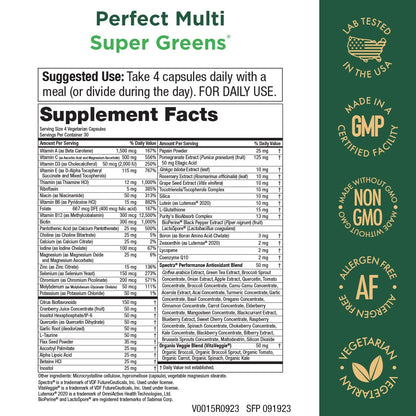 Purity Products Perfect Multi Super Greens Dietary Supplement Health Nutrition, 120 count Purity ProductsBuy Supplements Australia
