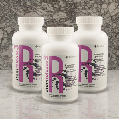 Stemtech Stemrelease3™ Cutting-Edge Stem Cell Nutrition for Natural Renewal and Youthful Vitality, Exclusive Blend for Enhanced Telomere Health 60 Capsules (3 Pack) StemTechBuy Supplements Australia