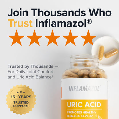 Inflamazol Uric Acid Cleanse – Premium Uric Acid Flush with Tart Cherry, Turmeric & Celery Seed for Joint & Uric Acid Support – Joint Supplements for Men & Women – 120 Capsules InflamazolBuy Supplements Australia