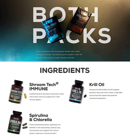 ONNIT Total Human Day and Night Vitamin Packs, 7-Day Supply Capsule
