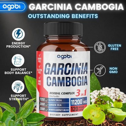 agobi 3in1 Garcinia Cambogia Extract Capsules - 11200mg Herbal Supplement for Body Health agobiBuy Supplements Australia