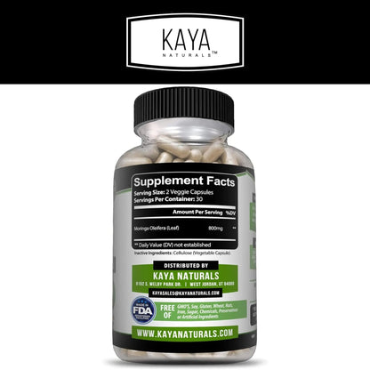 Kaya Naturals Moringa Leaf Extract - Complete Greens Superfood Supplement - Pure Miracle Tree Moringa - Boost Energy Naturally Kaya NaturalsBuy Supplements Australia