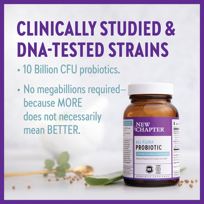 New Chapter Probiotic All-Flora - 60 ct (2 Month Supply) for Advanced Digestion New ChapterBuy Supplements Australia