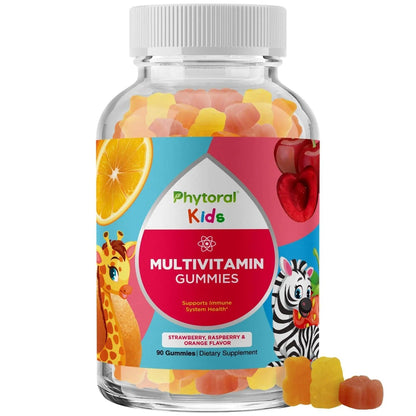 Phytoral Kids Vitamins Gummy Multivitamin Chewable - Kids Gummy Vitamins for Mood Support Natural Energy Boost PhytoralBuy Supplements Australia