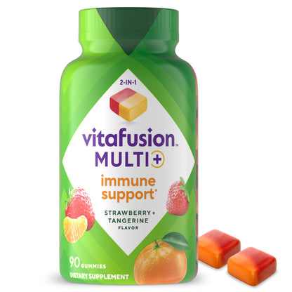 Vitafusion Multi+ Immune Support* – 2-in-1 Benefits & Flavors – Adult Gummy Vitamins with Vitamin C, Zinc VitafusionBuy Supplements Australia