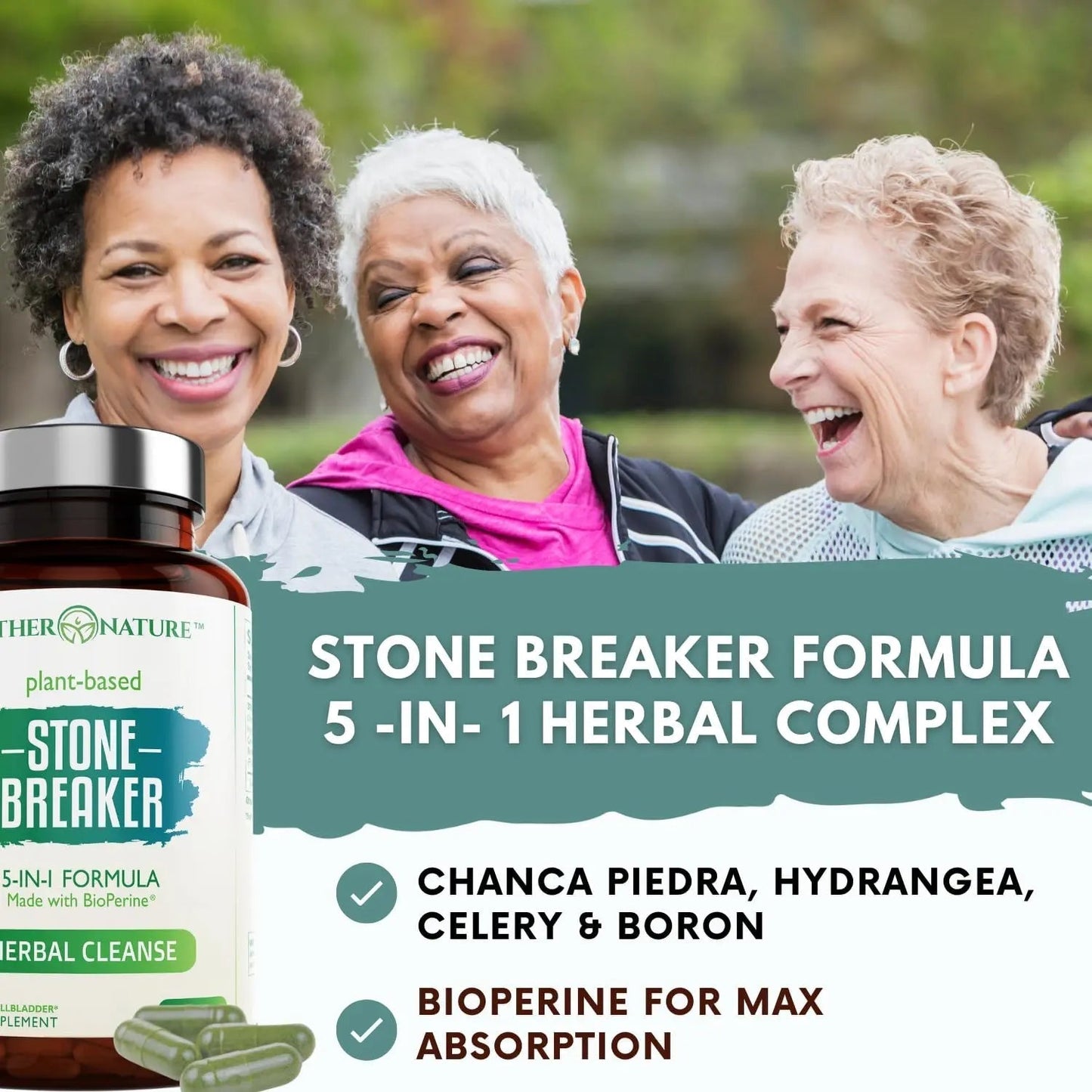 Stone Breaker Chanca Piedra Capsules, Dissolve Kidney & Gallbladder, Detoxify Urinary Tract, Flush Impurities, Kidney Support with Celery Seed Extract - 60 Veg Capsules Mother Nature Organics Superfoods for Organic LivingBuy Supplements Australia