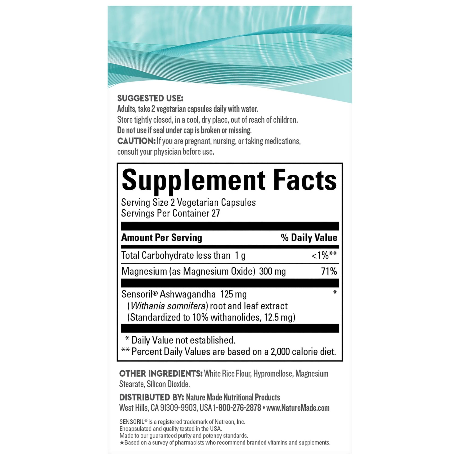 Nature Made Wellblends Calm & Relax, Ashwagandha 125 mg, Magnesium 300 mg Nature MadeBuy Supplements Australia