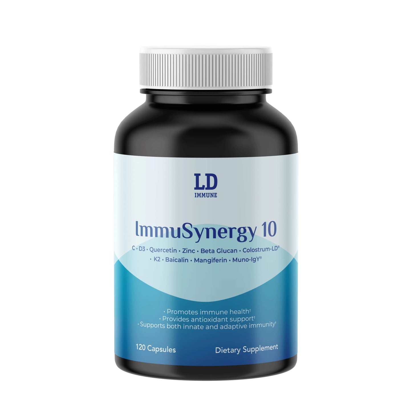 Colostrum-LD ImmuSynergy 10 Capsules - 120 Count-Immune Fortifying Ingredients - Vitamin C, D3, Zinc, Beta Glucan, Quercetin GastroDefenseBuy Supplements Australia