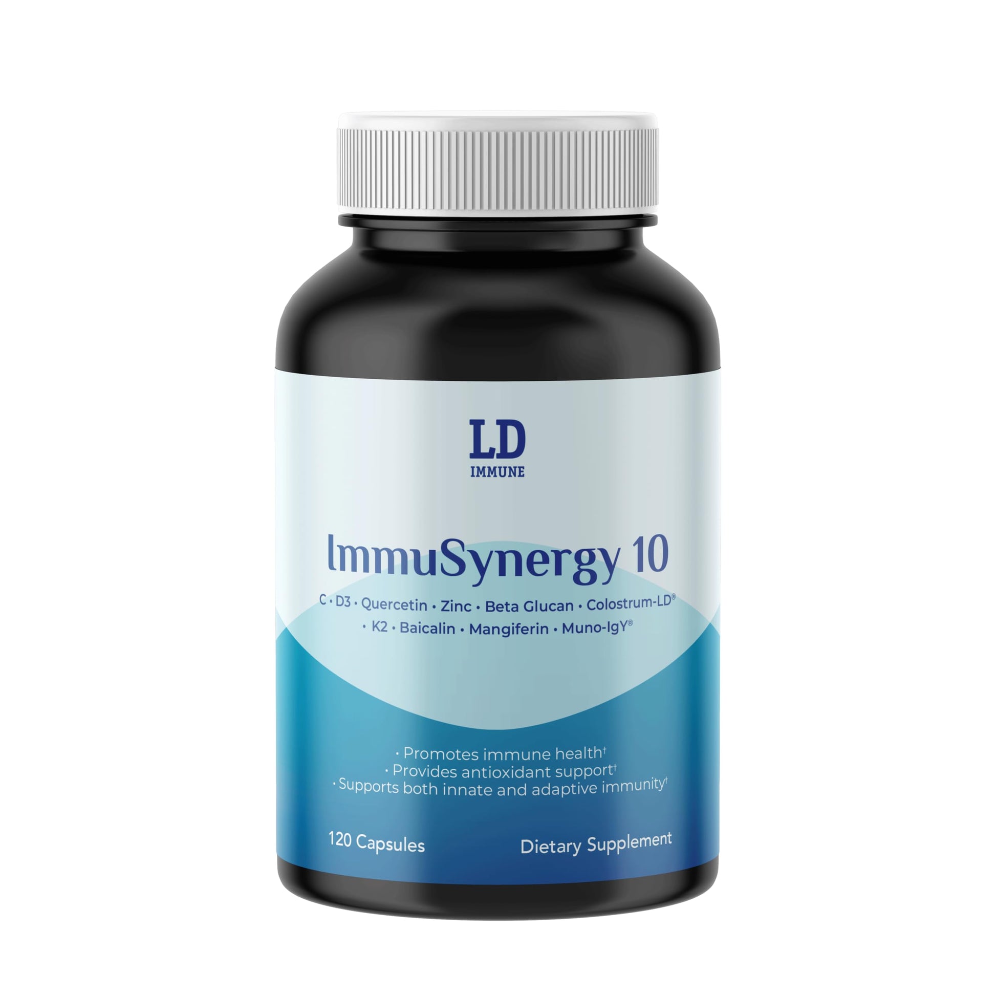 Colostrum-LD ImmuSynergy 10 Capsules - 120 Count-Immune Fortifying Ingredients - Vitamin C, D3, Zinc, Beta Glucan, Quercetin GastroDefenseBuy Supplements Australia