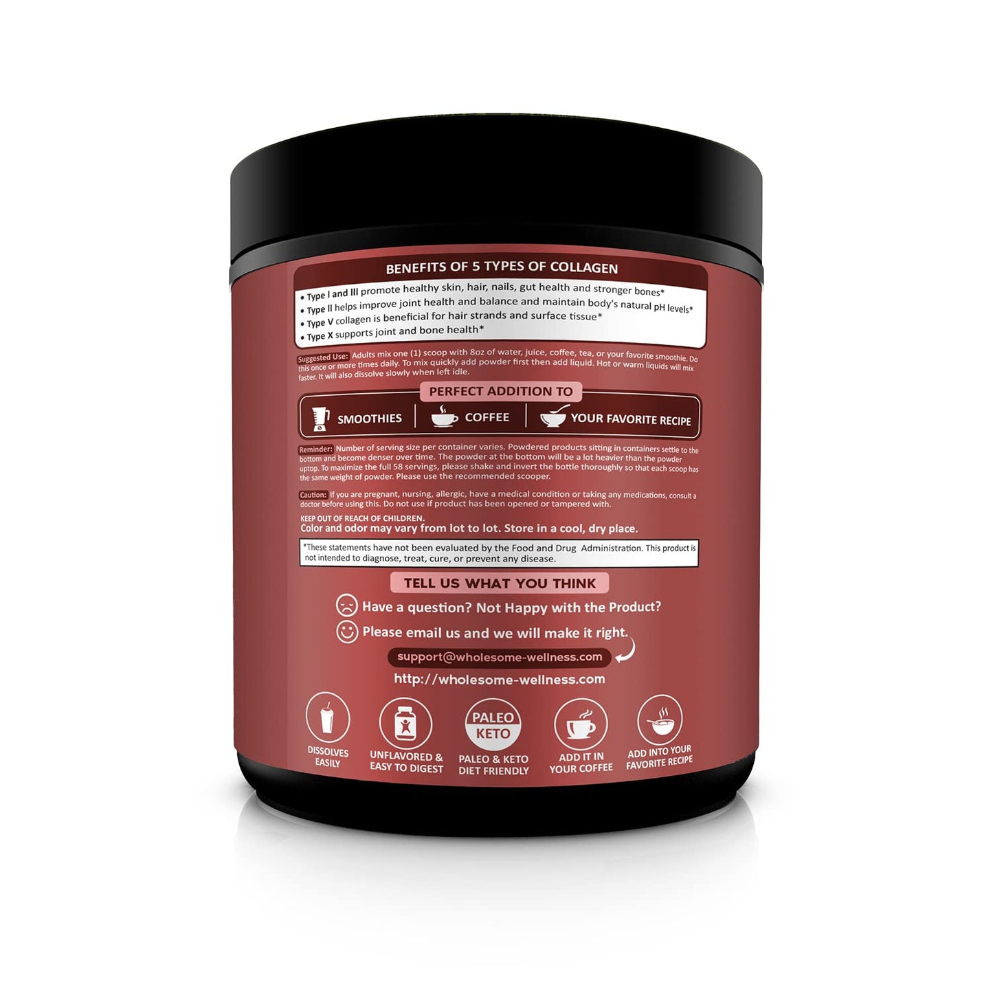 Multi Collagen Protein Powder Hydrolyzed (Type I II III V X) Grass-Fed All-in-One Super Wholesome WellnessBuy Supplements Australia
