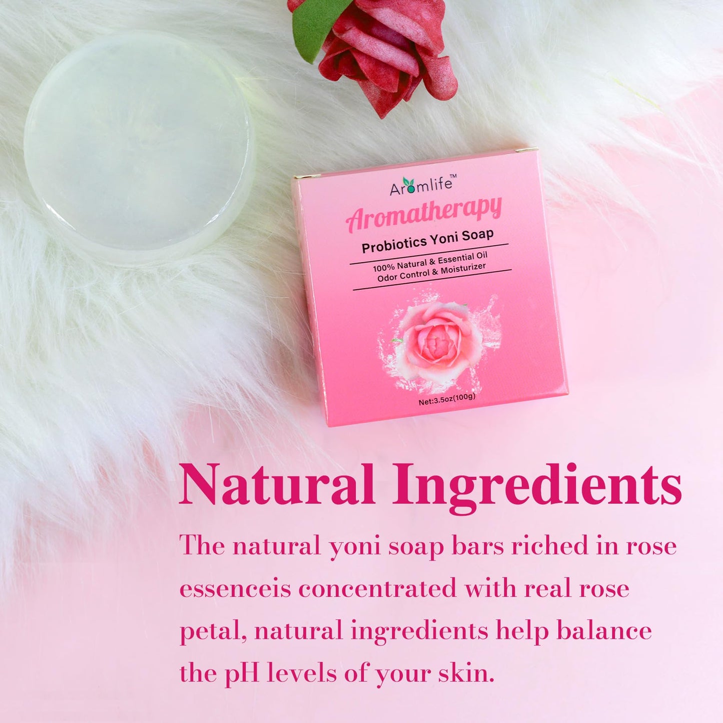 Aromlife Rose Yoni daily Wash Set - Yoni Oil & Yoni Bar & Yoni Feminine Wash, Ph Balance for Women AromlifeBuy Supplements Australia