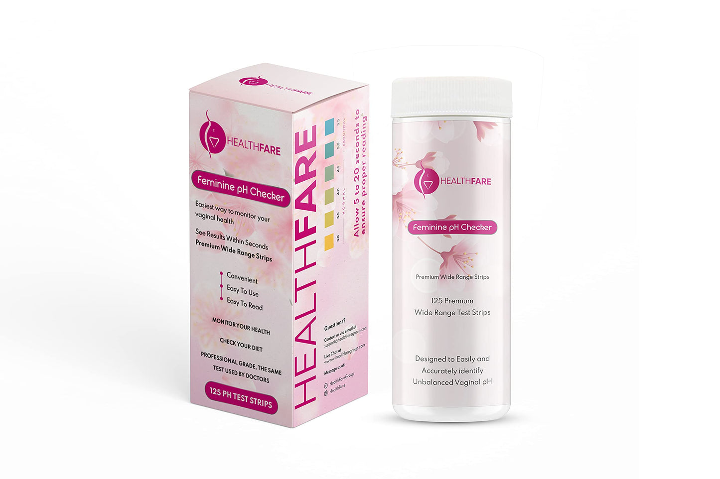 Healthfare Feminine pH Checker Test Strips to Monitor Intimate Health, Balance pH Level 3.0-5.5 HealthfareBuy Supplements Australia