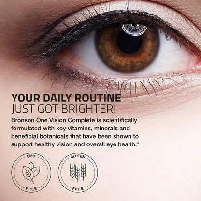 Bronson ONE Daily Vision Complete Eye Health Support Multivitamin Multimineral Supplement Formula, 180 Tablets Bronson