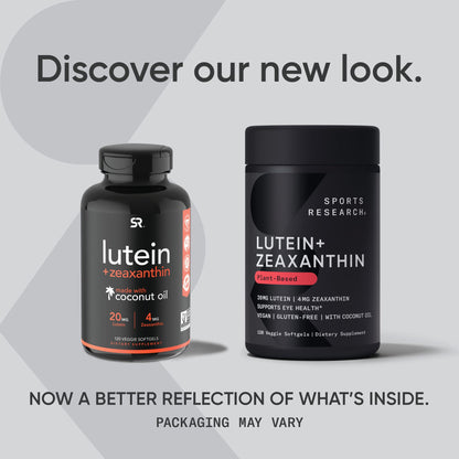 Sports Research Vegan Lutein + Zeaxanthin (20mg) with Organic Coconut Sports ResearchBuy Supplements Australia