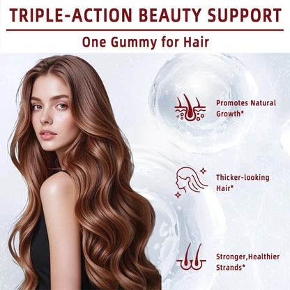 YYLLYY Hair Growth Vitamins Gummies | with Biotin, Vitamin C & E, Botanical Extracts | Supports Healthy Hair Growth & Strength, Skin & Nail Care YYLLYYBuy Supplements Australia