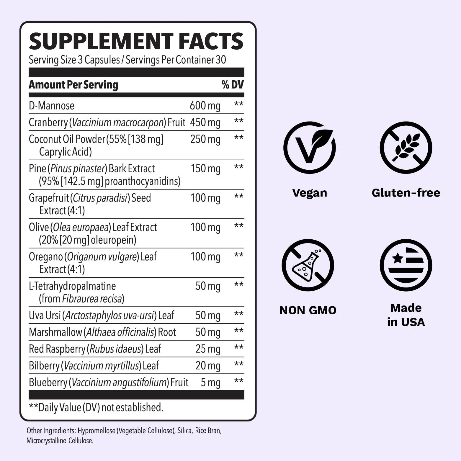Urinari-X Extra Strength with Enhanced Comfort - Urinary Tract Support - Fast UTI Relief - Vitamin Supplement for Bladder Function - D-Mannose, Cranberry, Pinebark, Uva Ursi & Grapefruit - 90 Capsules LifeSeasonsBuy Supplements Australia