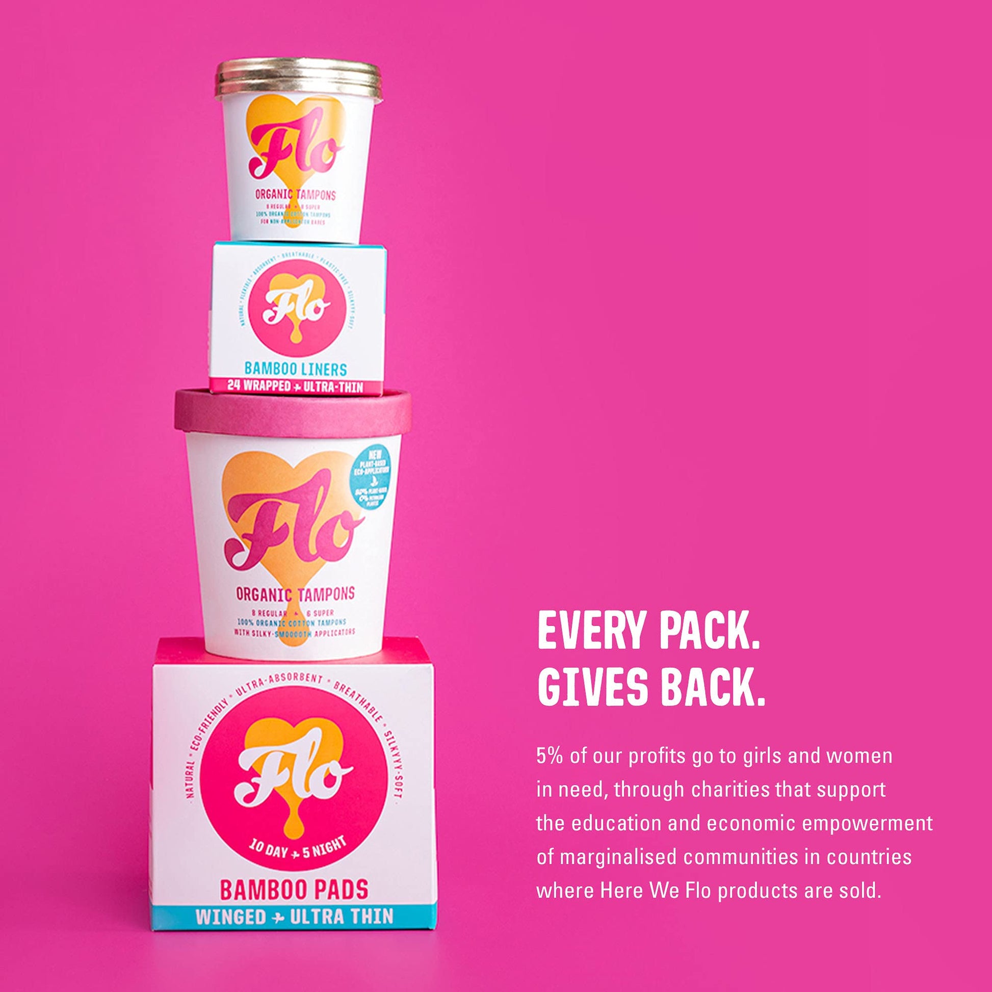 FLO - Organic Bamboo Daily Panty Liners, Plant-Based Cotton, Biodegradable FLOBuy Supplements Australia