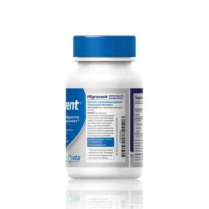 Vita Sciences Migravent – Advanced Nutritional Formula with Magnesium, CoQ10, Vitamin B2, and Butterbur for Brain and Circulatory Wellness – 60 Capsules Vita SciencesBuy Supplements Australia